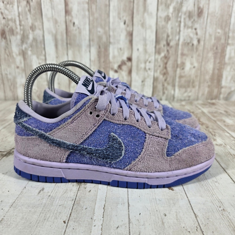 Nike Dunk Low Shaggy Hairy Suede Purple Lilac Sneakers HQ3431-515 Womens 6